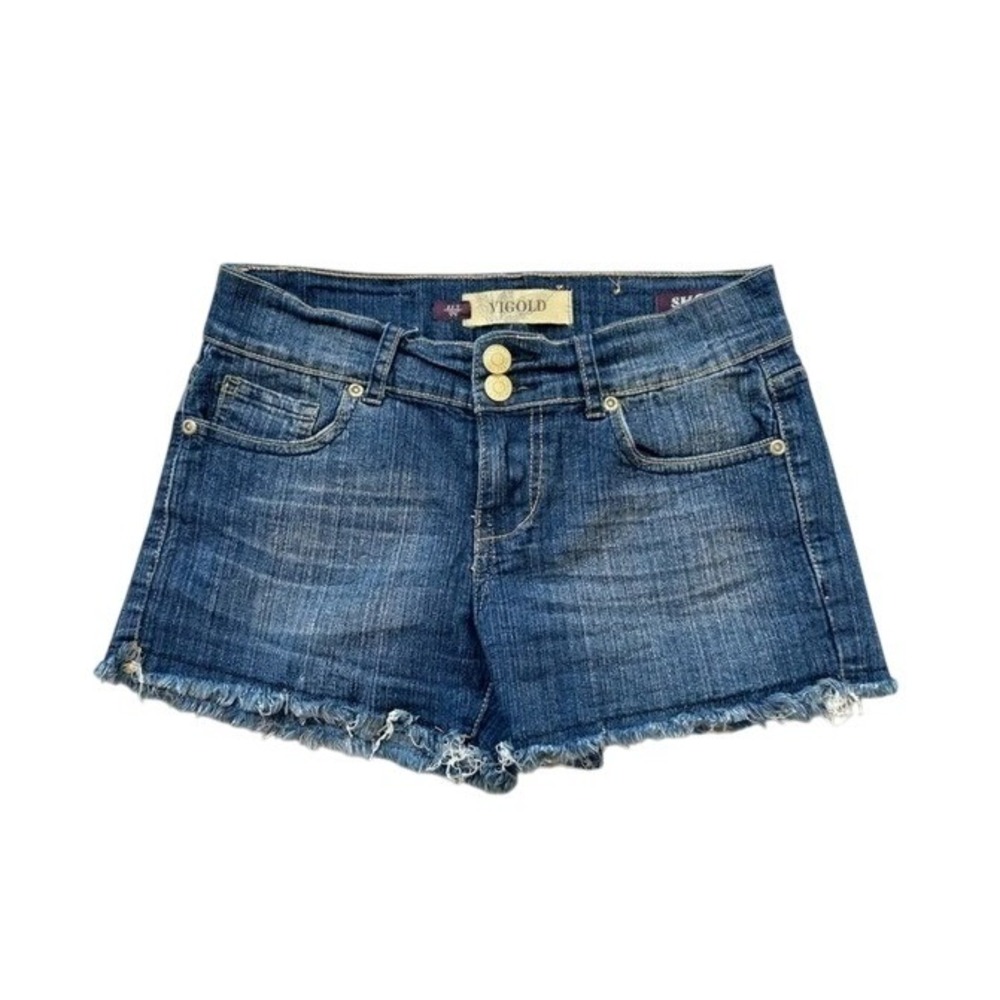 Jean‎ Booty Shorts Cut Off Size 1/2 Western Rodeo Spring Break Stretchy Summer